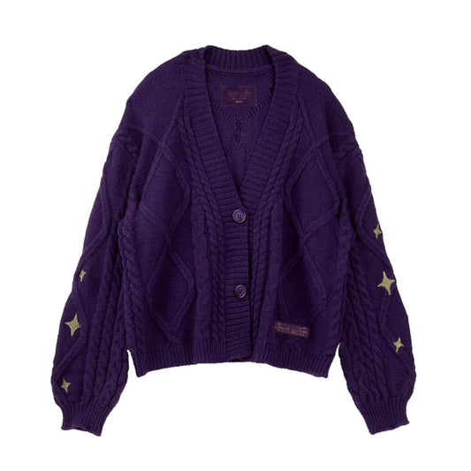 Starry Sleeved Purple Enchantment Sweater