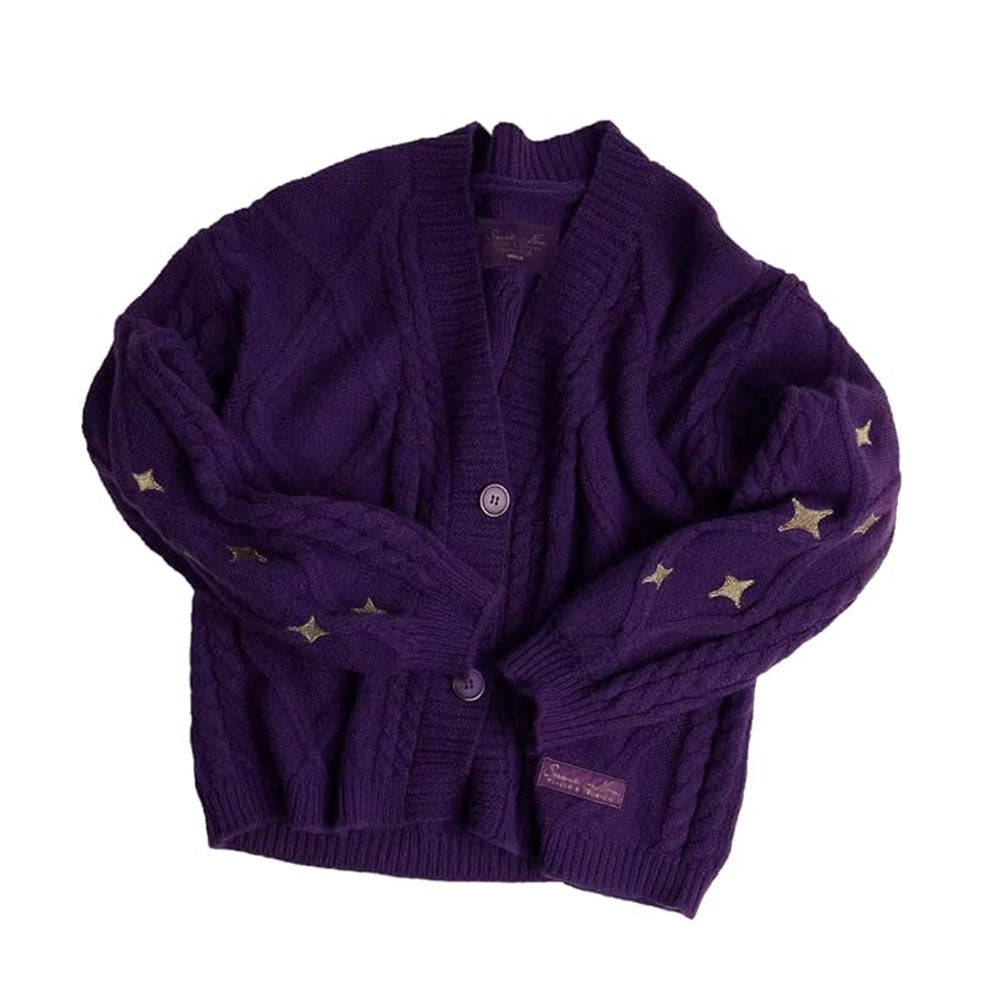 Starry Sleeved Purple Enchantment Sweater