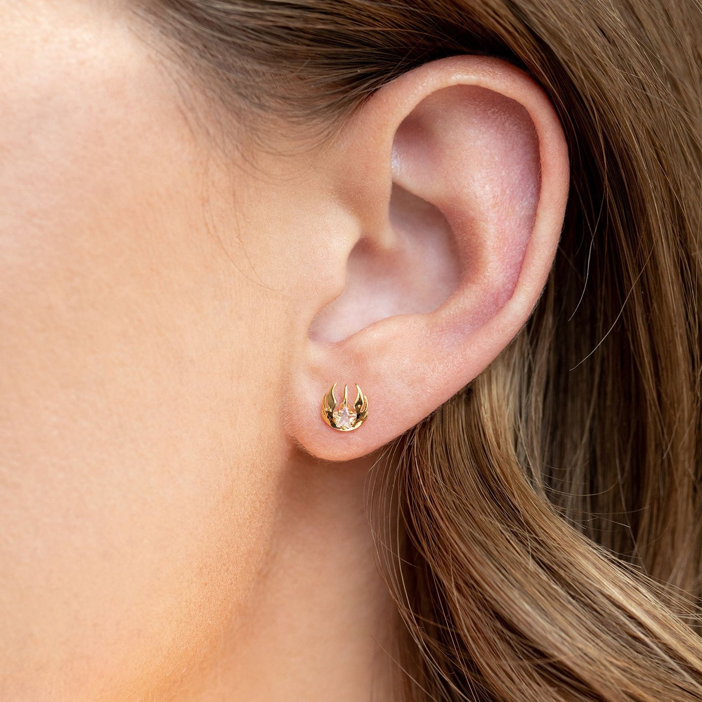 Star Shield Stud Earrings