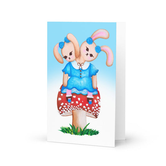 The Twins Bunny Greeting Card