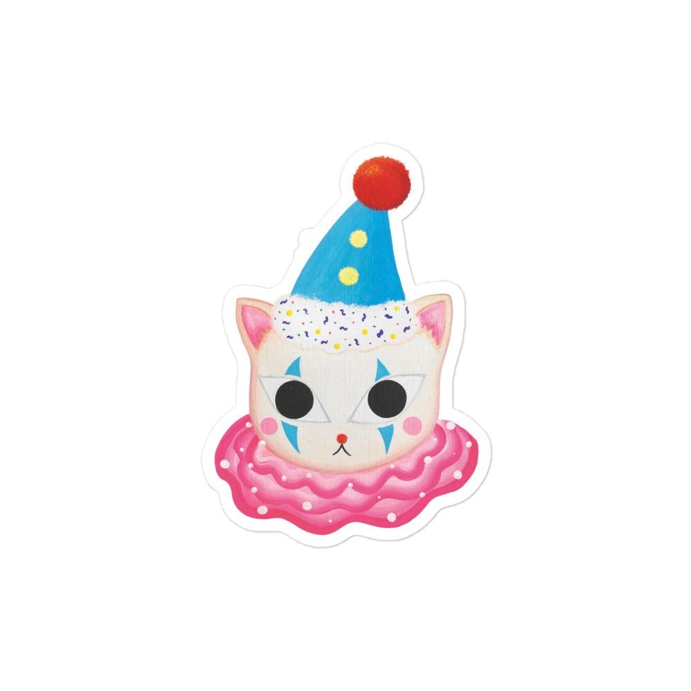 Fool For You Cat Clown Sticker - meowdonnaart