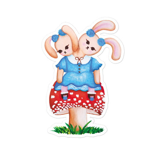 The Twins Bunny Sticker